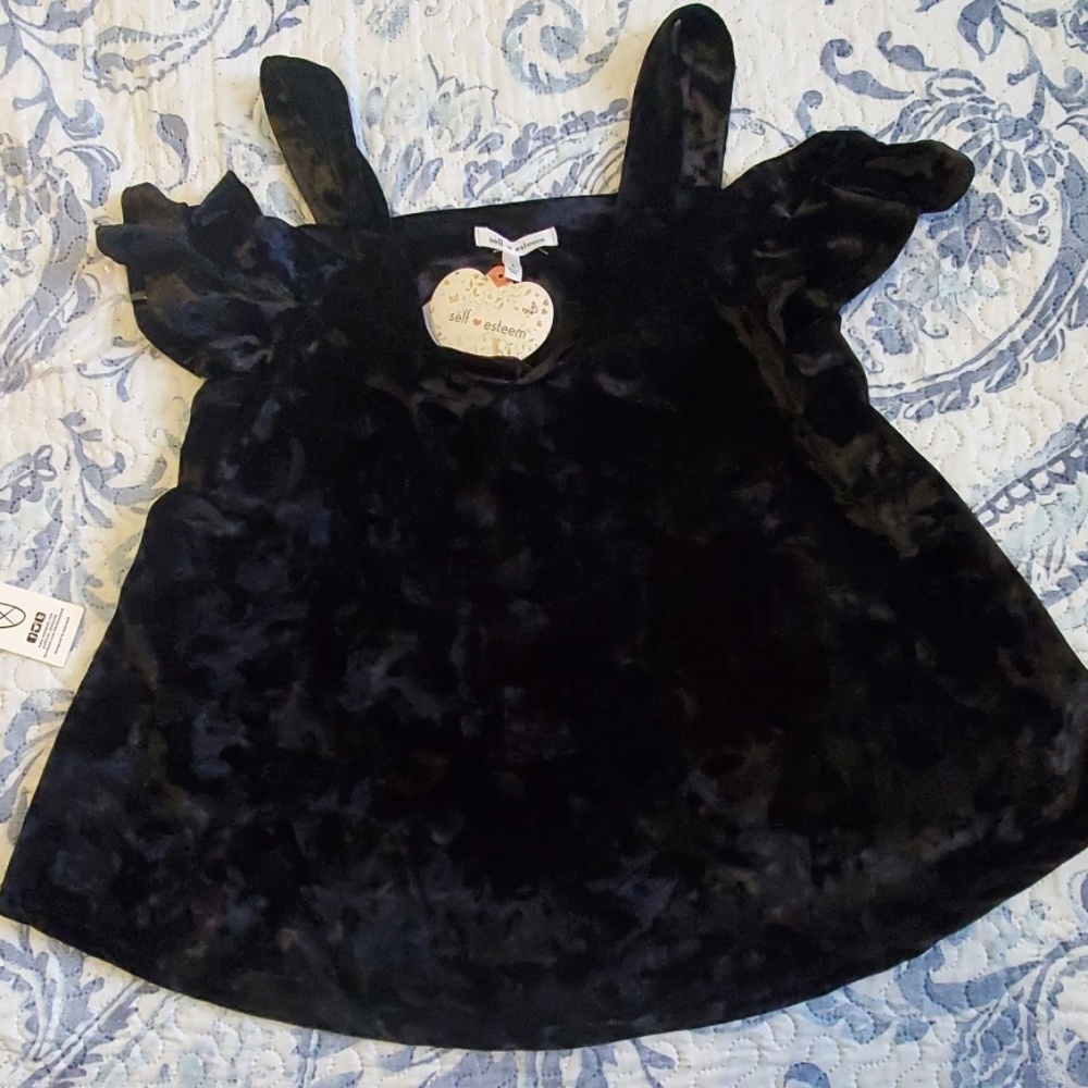 Off shoulders velvet top - Picture 2 of 2